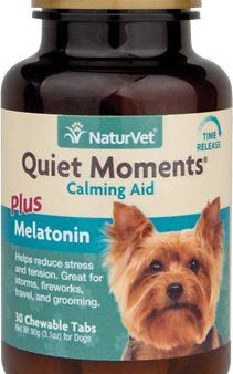 NaturVet Quiet Moments Calming Aid- Chewable Tablets - 30 ct Supply