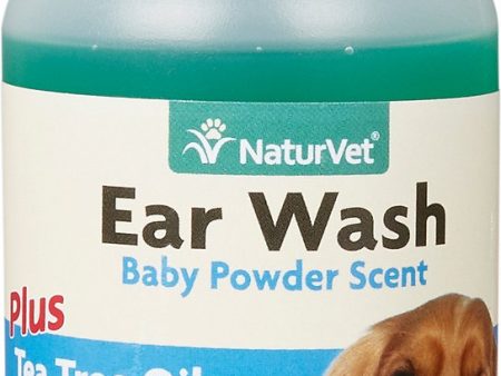 NaturVet Ear Wash with Tea Tree Oil (Aloe & Baby Powder) For Sale