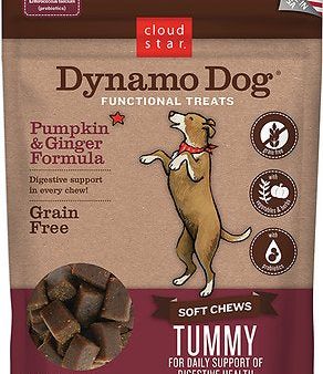 Cloud Star Dynamo Dog Tummy Soft Chews Pumpkin & Ginger Formula Grain-Free Dog Treats, 14-oz bag on Sale