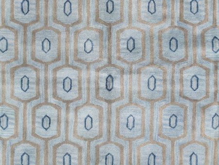 Bashian Chelsea S185-ST263 Light Blue Area Rug Fashion