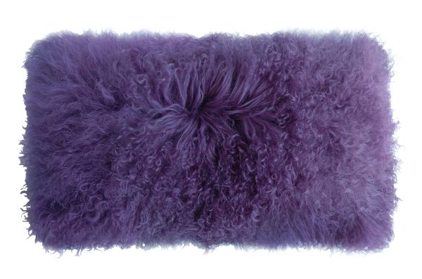 Auskin Luxury Skins Tibetan Sheepskin Cushions Lavender Discount