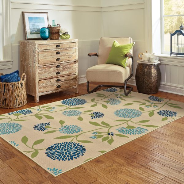 Oriental Weavers Caspian 8327Y Ivory Green Area Rug on Sale