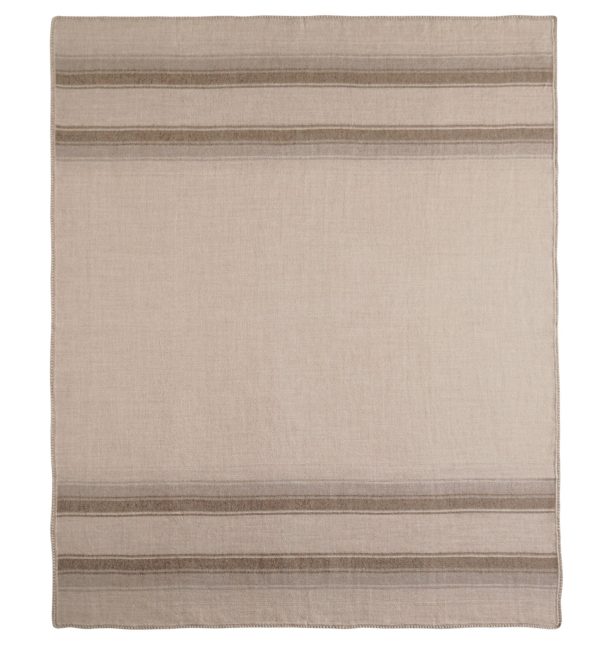 Auskin Luxury Skins 100% Baby Alpaca Throws Lines Taupe Throw Discount