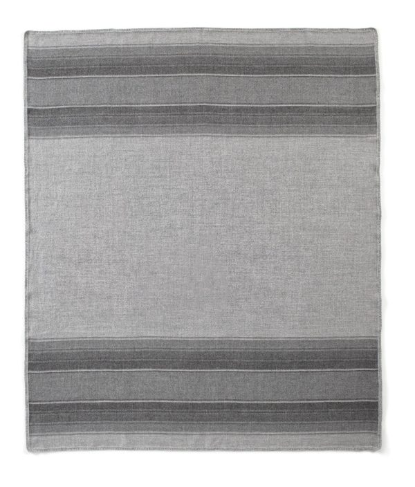 Auskin Luxury Skins 100% Baby Alpaca Throws Lines Greys Throw For Cheap